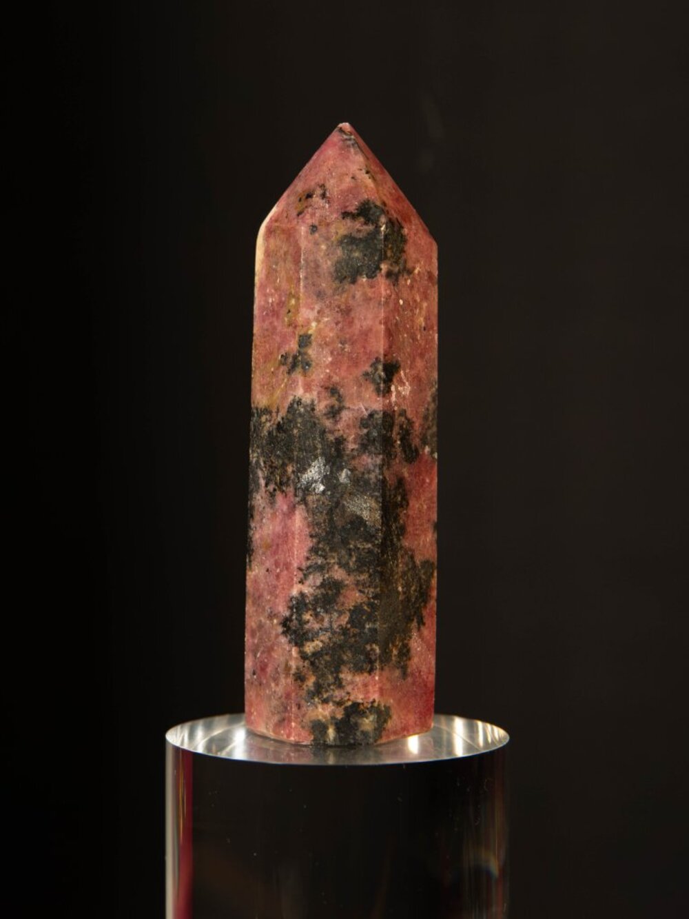 Natural Rhodonite Crystal Tower Point 3.5” - Picture 7 of 9